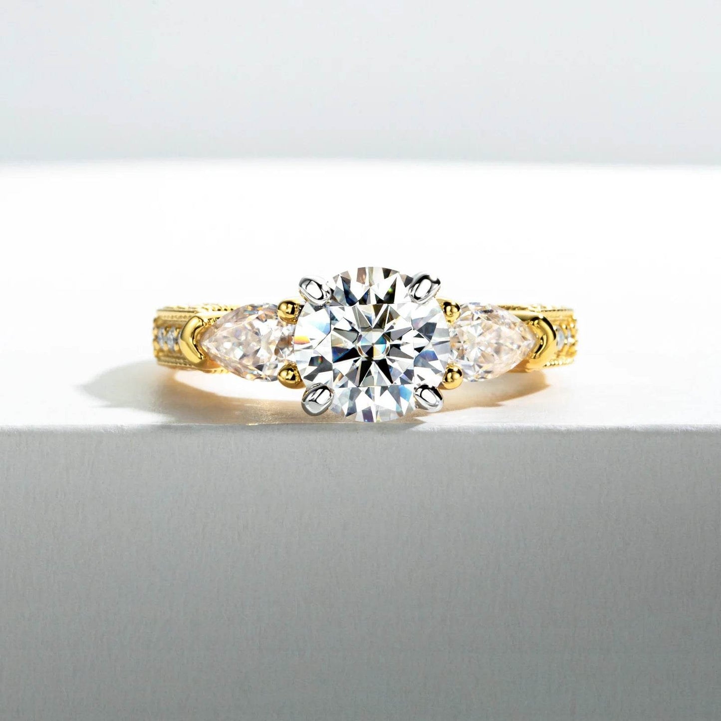 Three Stones 3 Ct All Moissanite Engagement Rings 925 Sterling Silver Plated Lab Created Diamond Wedding Band Jewelrieshub Yellow gold / 5 Yellow gold / 6 Yellow gold / 9 Yellow gold / 5-Yellow gold / 6-Yellow gold / 9-Yellow gold / 10-Yellow gold / 7-Yellow gold / 8-