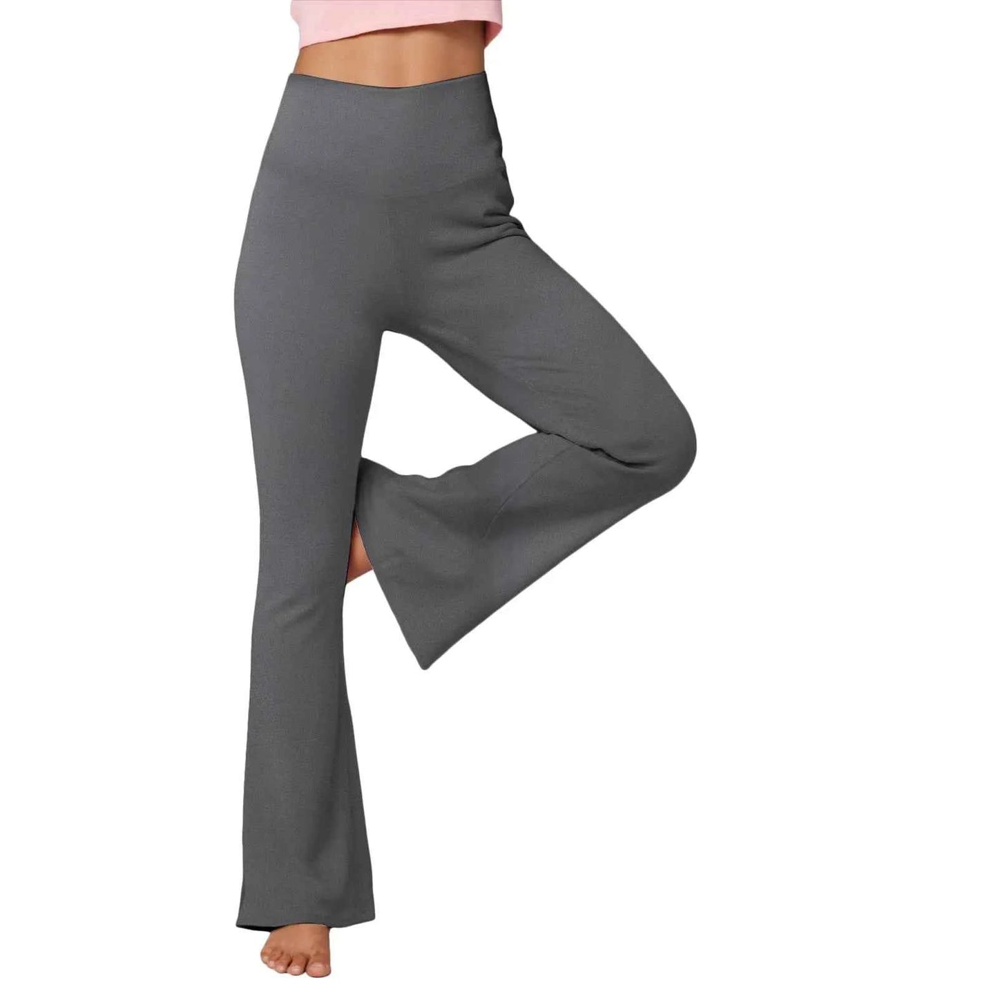 Flare Leggings For Women Low Rise Fold Over Flared Yoga Pants Slim Bootcut Leggings Ladies Comfy Workout Pants Pink Causal