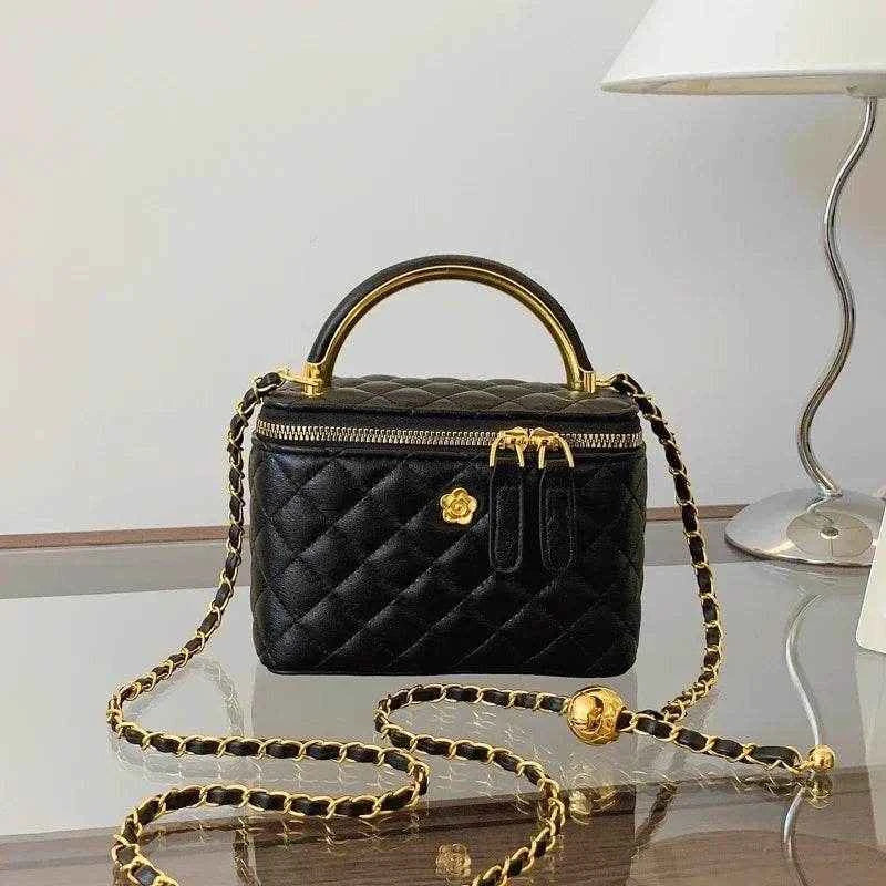 2025 New Women's Large Capacity Diamond Grid Single Shoulder Diagonal Cross Hand-held Small Square Bag, Famous Luxury Designer