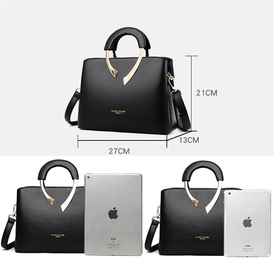 GENUINE VANDERWAH High Quality Pu Leather Casual Tote Luxury Handbags Women Bags Designer Shoulder Crossbody Bags for Women 2025