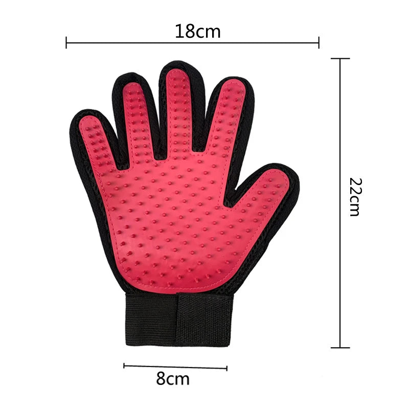 Pet Hair Remover Gloves Cat Grooming Hair Deshedding Brush Dog Comb Pet Bath Remover Clean Massage For Animal Massage Supplies - Qoraheyhub