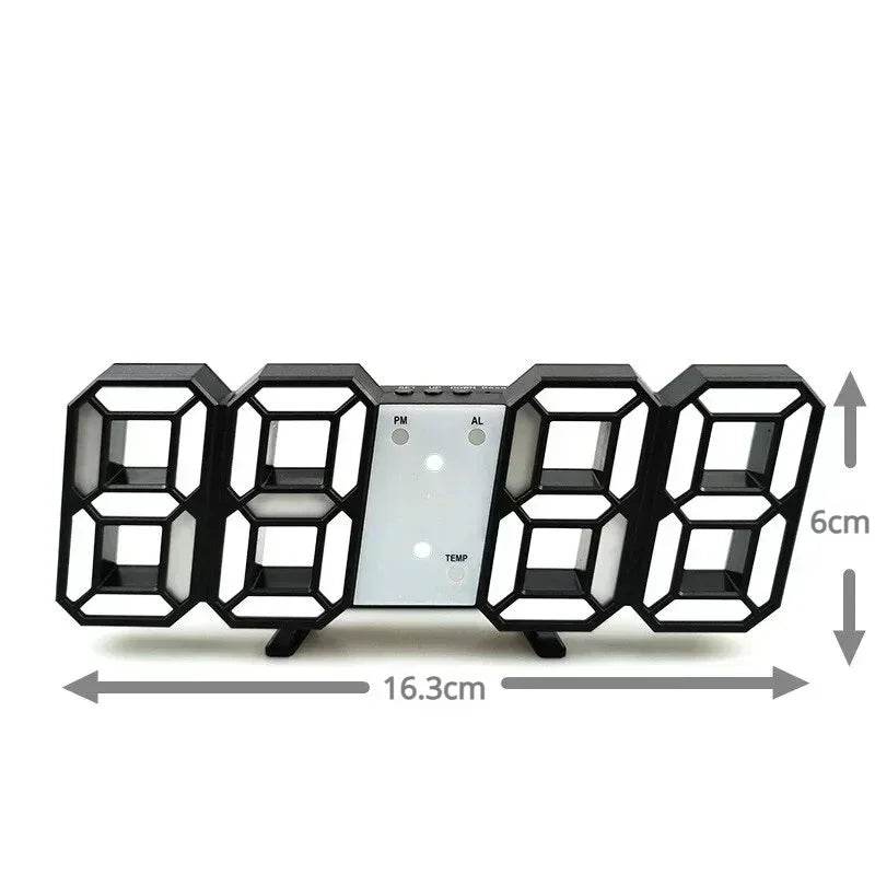 Purchase Products Clock 3D LED Digital Alarm Clock Wall Clock Time/date/temperature For Home/kitchen/office Clocks Decor Garden Qoraheyhub 03 02 05 03-02-05-04-01-07-06-08-