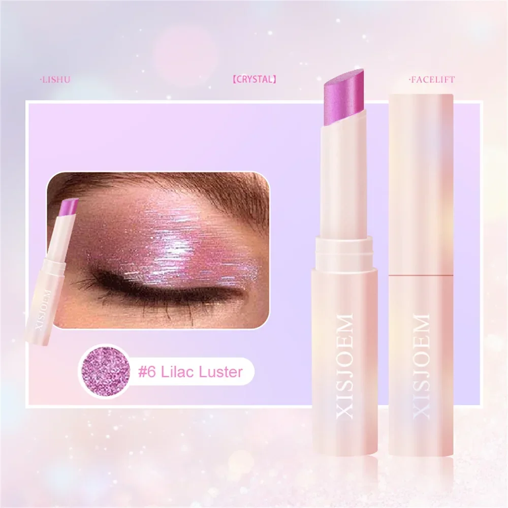 Blendable Lightweight Jelly Shimmer Highliighter Eyeshadow Stick Pearly Ultra-Sparkle Glow Crystal Jelly Glaze Blusher Stick - Qoraheyhub