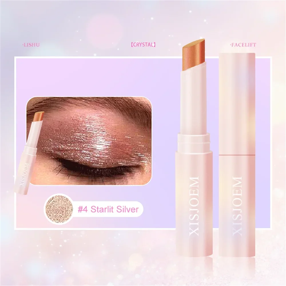 Blendable Lightweight Jelly Shimmer Highliighter Eyeshadow Stick Pearly Ultra-Sparkle Glow Crystal Jelly Glaze Blusher Stick - Qoraheyhub