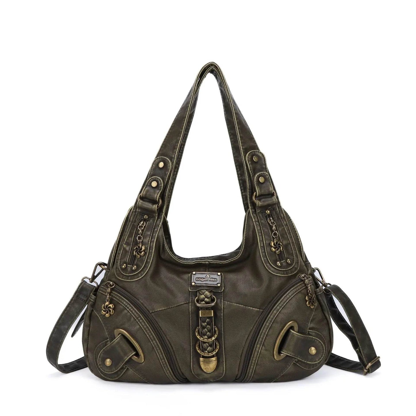 Angelkiss Women Handbags Leopard Bag Top-handle Handbag Fashion Satchel Dumpling Pack Shoulder Bag Tote Bag Hobos Large Purse - Jewelrieshub - - jewelrieshub.com - Jewelrieshub -
