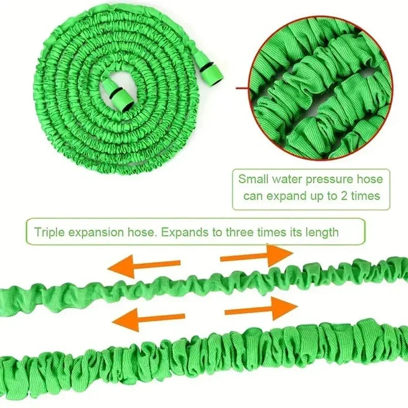 Extendable Garden Hose, High-Pressure Car Wash with 7 Spraying Functions, Home Garden Watering Hose for Multiple Uses,Water Gun