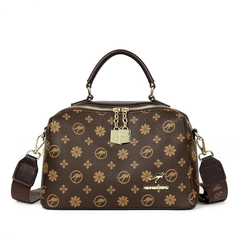 Genuine Luxury Women Handbags and Purses Brand Designer Crossbody Bags High Quality Printed Leather Shoulder Messenger Bag Totes