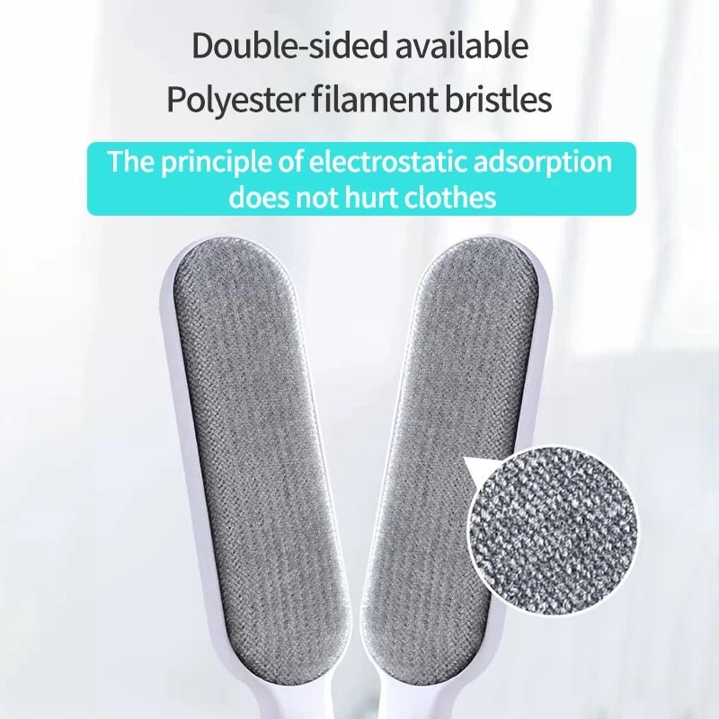 Magic Clothes Lint Remover Reusable Pet Cat Hair Fur Roller Brush Reusable Static Dusting Cleaning Brushes Manual Cleaner Tool - Qoraheyhub