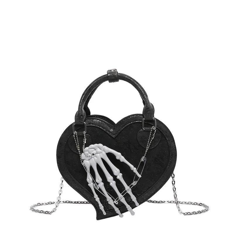 Trendy Heart Retro Leopard Handbag Clutch For Women Small PU Leater Crossbody Versatile Ghost Claw Female Bag Jewelrieshub Black Leopard White Black-Leopard-White-Pink-Brown-