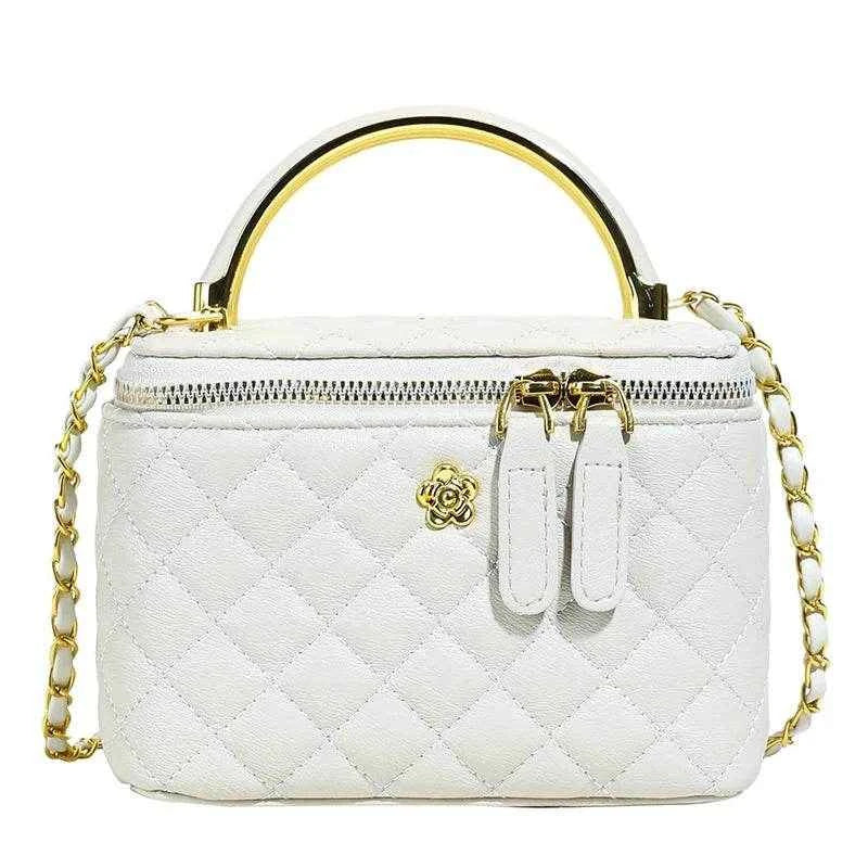 2025 New Women's Large Capacity Diamond Grid Single Shoulder Diagonal Cross Hand-held Small Square Bag, Famous Luxury Designer