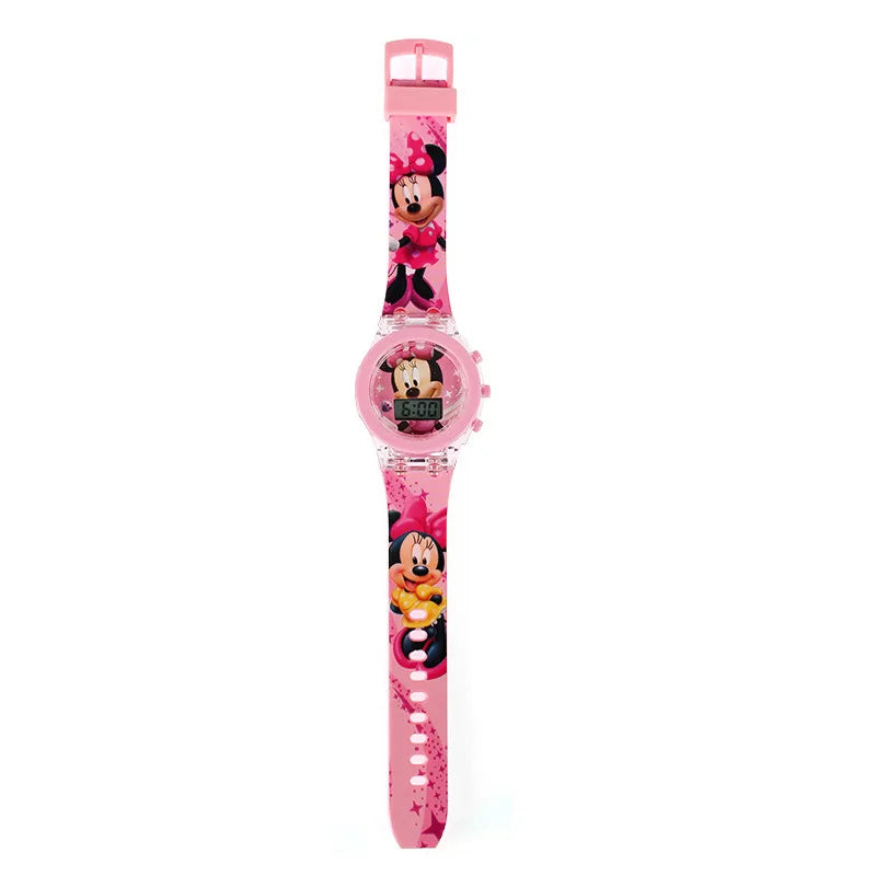 Flash Light Spiderman Kids Watches For Boys Cartoon shark Mickey Children Watch Girls Student Digital Clock Gifts Toy - Qoraheyhub