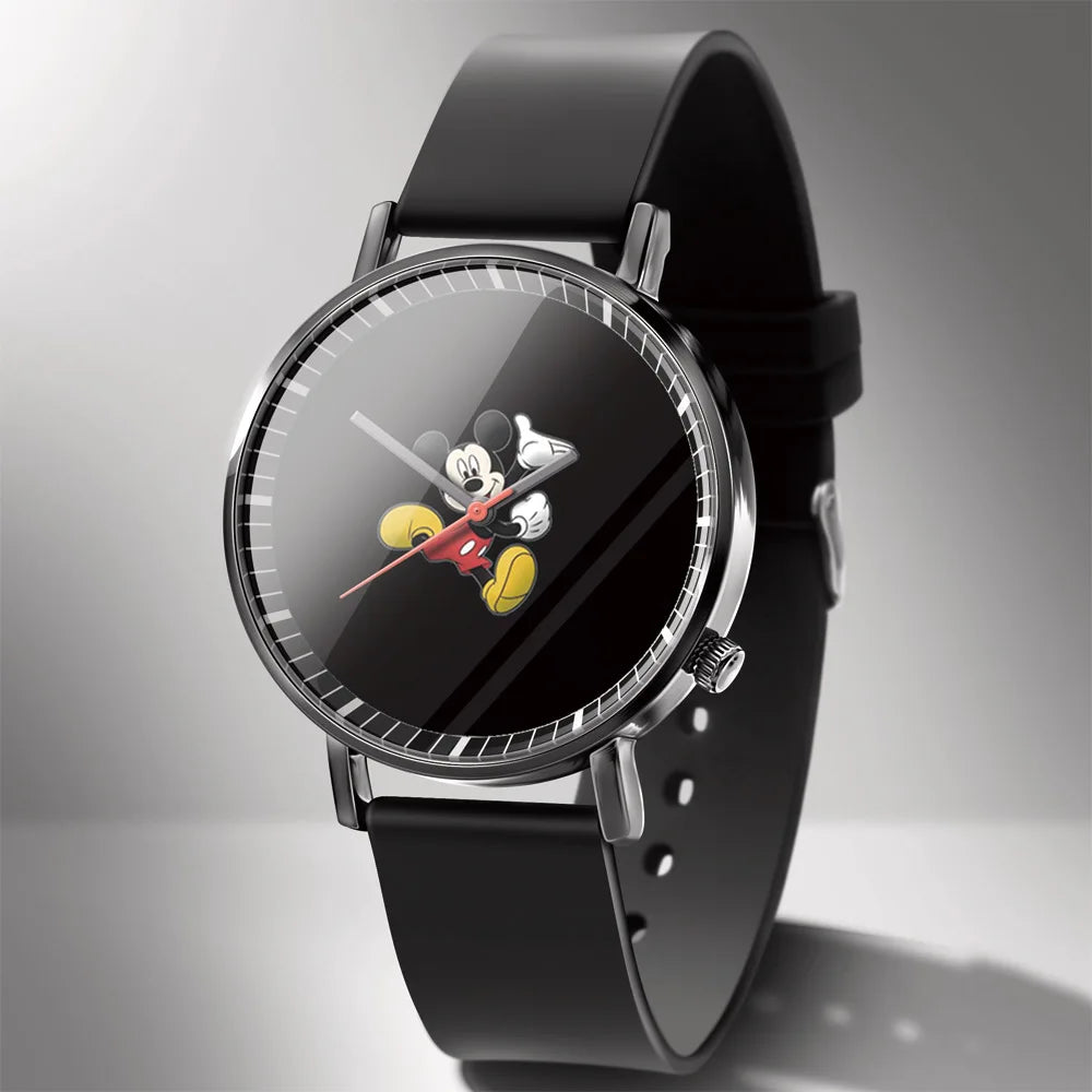 Disney Mickey Minnie Mouse Girl Boy Children's Kids Watch Women Cute Male Female Couple Wrist Watches Birthday Gifts - Qoraheyhub