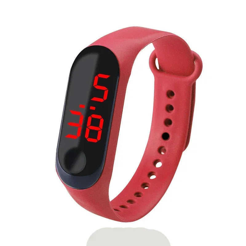 Fashion Sports Watch for Kids Children Waterproof Led Digital Watch Ultra-light Silicone Strap Teen Boys Girls WristWatch Unisex - Qoraheyhub