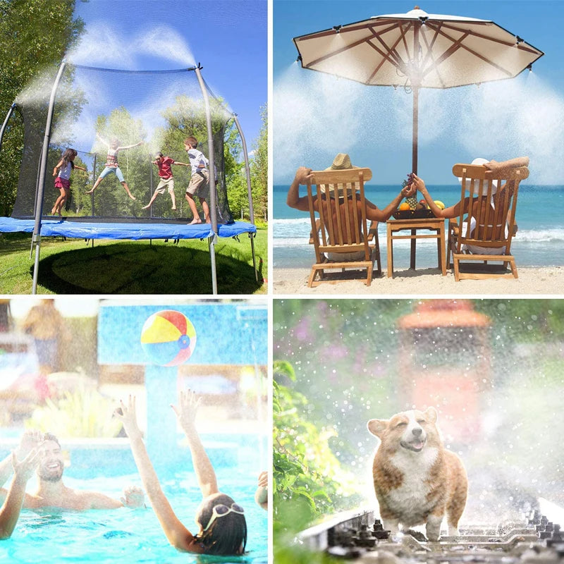 6/9/12/15/18m Outdoor Cooling Patio Misting System Fan Cooler Water Mist Gardenhouse Spray Hot fog misting system