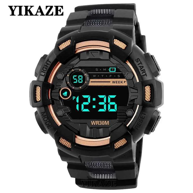 Military Men Watch Men's Digital Watches Sports Electronic Wristwatch 50MM Large Dial Clock Waterproof Sport Watch for Boy Child