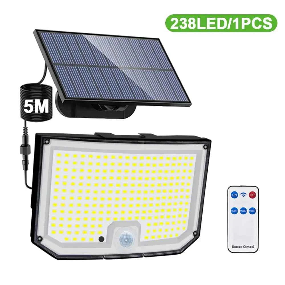 200/238 LED Solar lights motion sensor outdoor waterproof security lights Super Bright spotlight wall lamp for Garden Garage