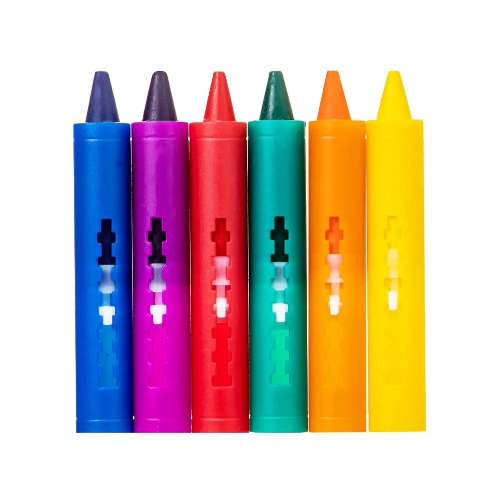 6Pcs Creative Erasable Bathroom Crayon Washable Multicolor Graffiti Toy Educational Toy Cognitive Floating Toy - Qoraheyhub