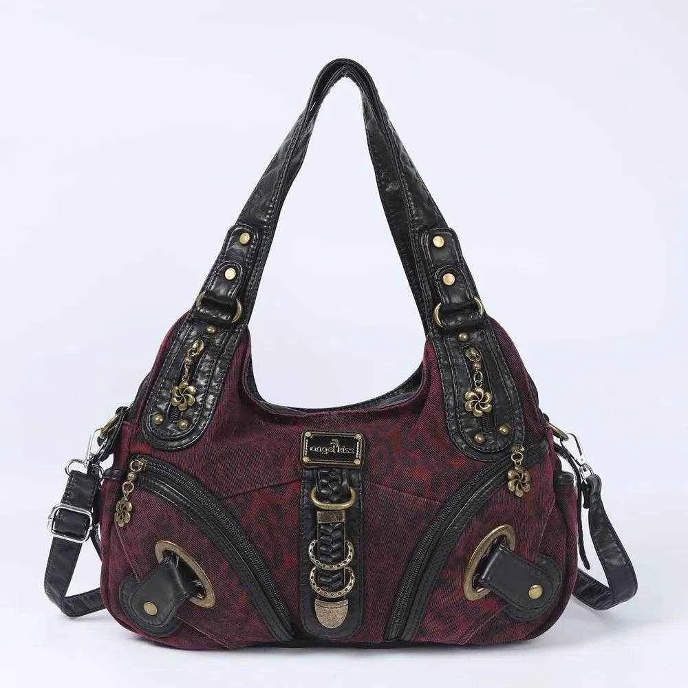 Angelkiss Women Handbags Leopard Bag Top-handle Handbag Fashion Satchel Dumpling Pack Shoulder Bag Tote Bag Hobos Large Purse