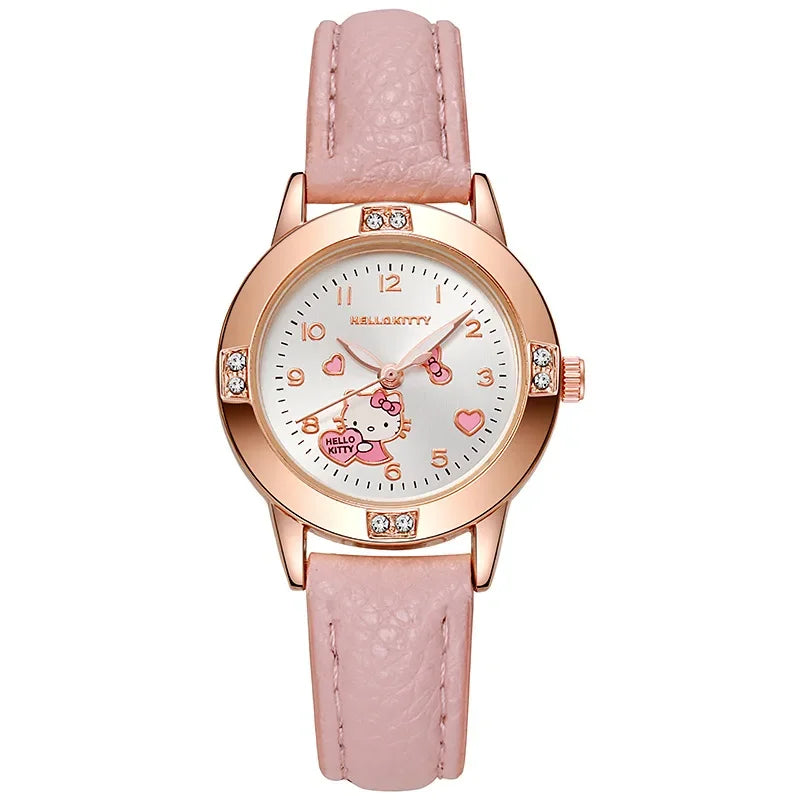 Sanrio Hello Kitty Watch Kawaii Kuromi Cinnamoroll Quartz Casual Fashion Melody WristWatch Women Kid Girl Children Gift - Qoraheyhub