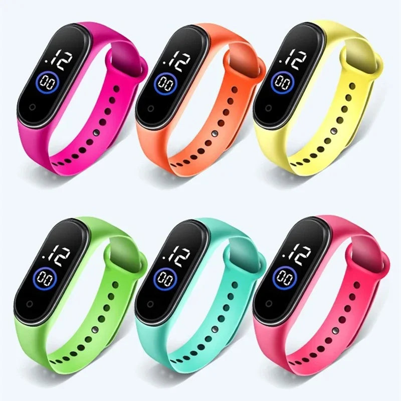 Fashion Sports Watch for Kids Children Waterproof Led Digital Watch Ultra-light Silicone Strap Teen Boys Girls WristWatch Unisex - Qoraheyhub