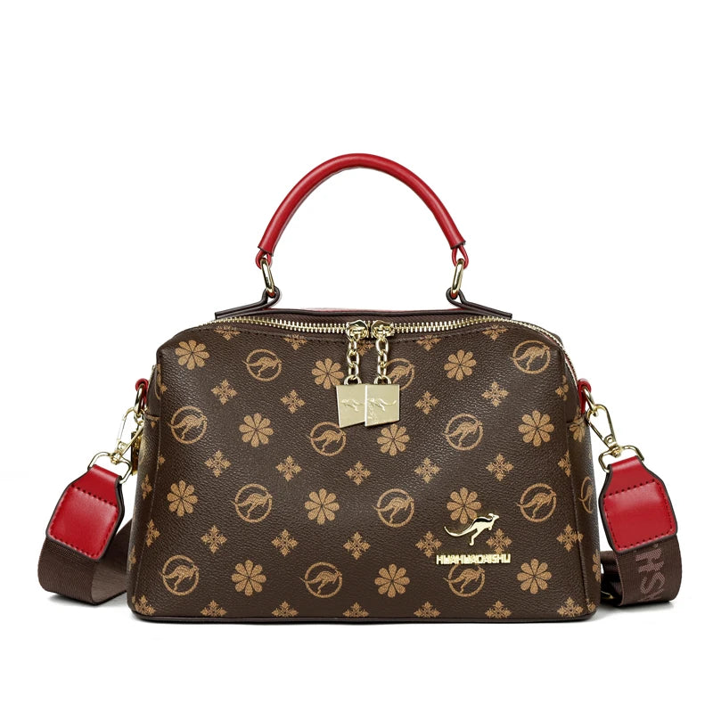 Genuine Luxury Women Handbags and Purses Brand Designer Crossbody Bags High Quality Printed Leather Shoulder Messenger Bag Totes