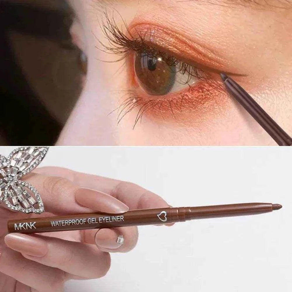 1/6Pcs 2 In 1 Eyeliner Lip Liner Gel Pencil Waterproof Long-lasting White Black Brown Easy Wear Eyeliner Makeup Eye Cosmetic