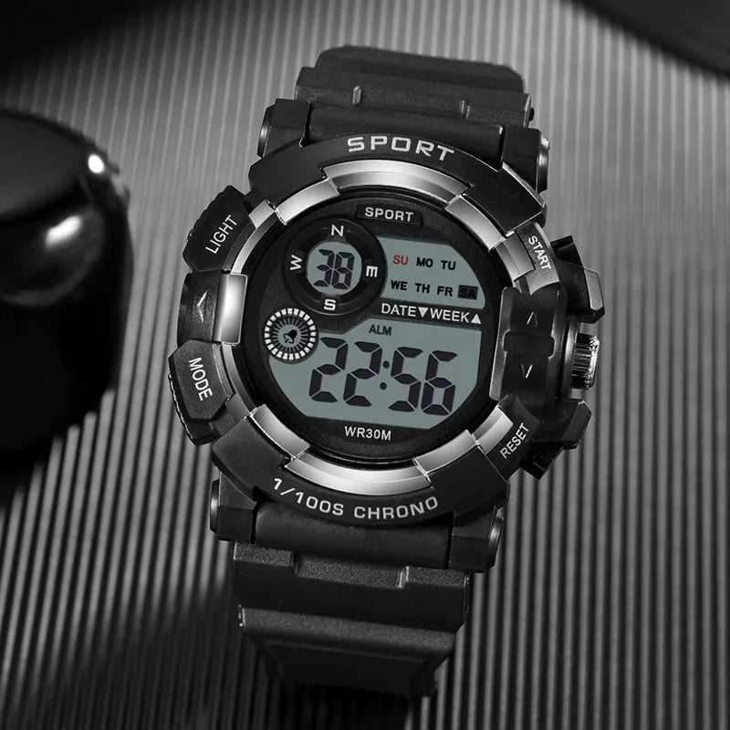 YIKAZE Kids Watches Fashion Luminous Waterproof Alarm Clock Watches Boys and Girls Student Smart Electronic Watch Gift - Qoraheyhub