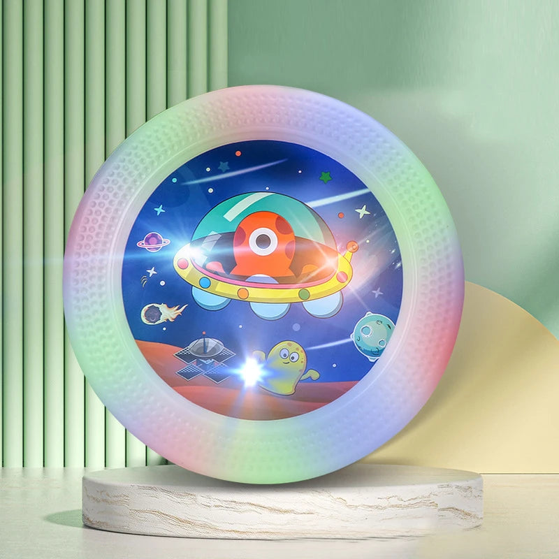 Outdoor Sports Flying Disk Led Flying Saucer Children Hand Throwing Disc Parent-Child Interactive Toys Dogs Flying Saucer Game - Qoraheyhub