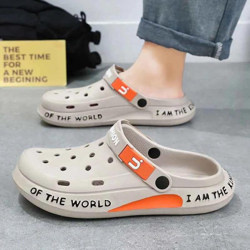 Summer Outdoor Soft Bottom Slip Flops Men's Beach Shoes Unisex Garden Clogs Shoes Slippers Sandals for Men and Women