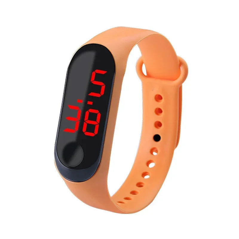 Fashion Sports Watch for Kids Children Waterproof Led Digital Watch Ultra-light Silicone Strap Teen Boys Girls WristWatch Unisex - Qoraheyhub