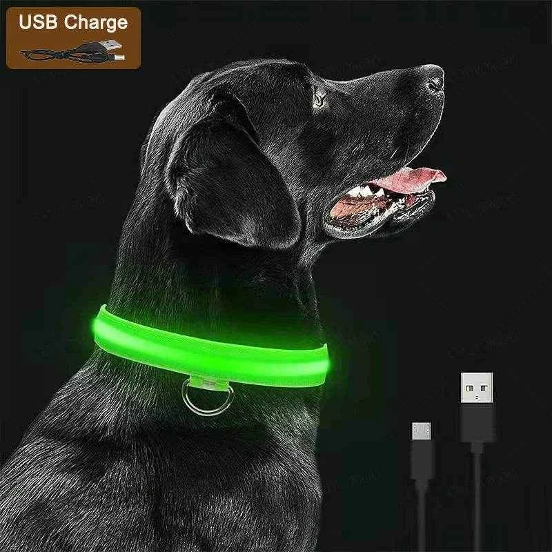 3 Modes Dog Luminous Charge Collar Led Usb Cat Dogs Collars Detachable Night Led Glow Dog Loss Prevention Collar Pet Accessories