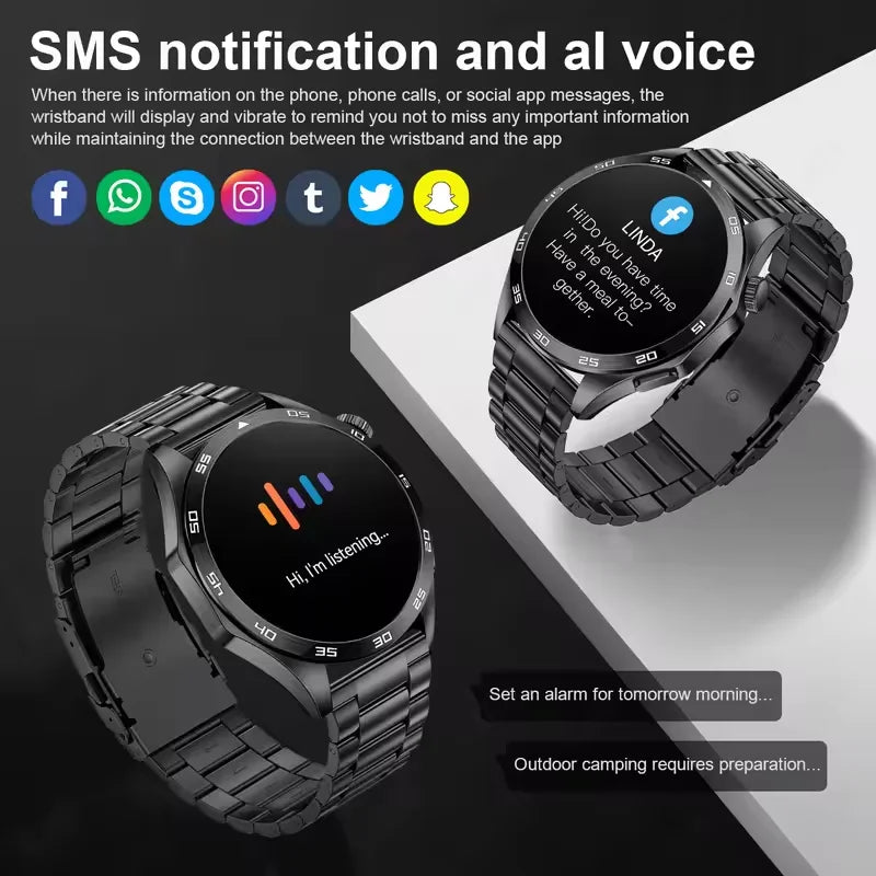 For HUAWEI GT5 Pro GPS NFC Smart Watch Men 360*360 AMOLED Screen Heart rate Bluetooth Call IP67 Waterproof Man Smartwatch 2025 - Qoraheyhub