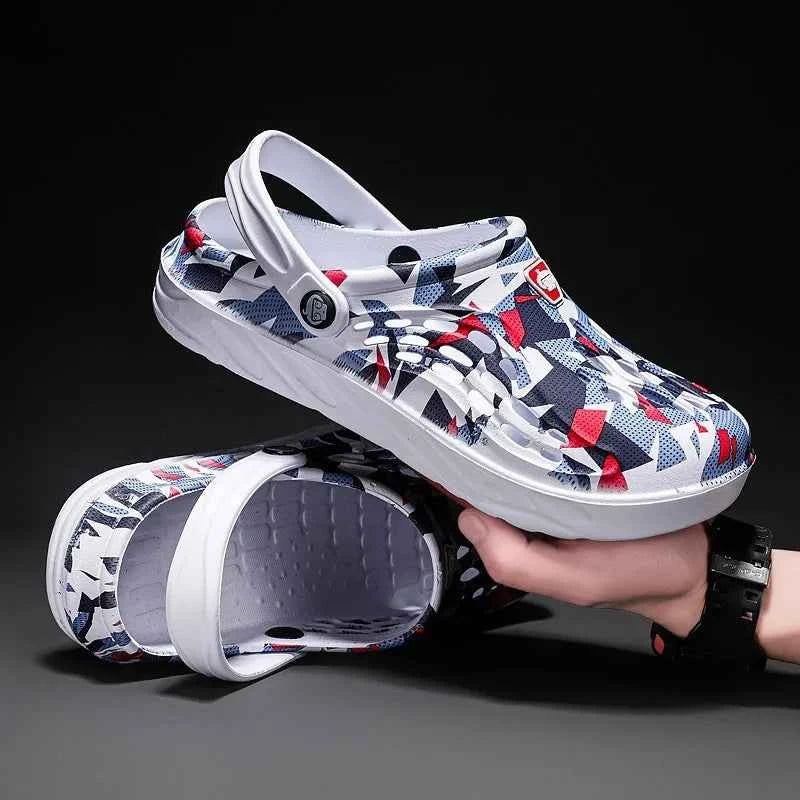 48-49 Men's Outdoor Clogs Beach Shoes Breathable Sandals Home Slippers Summer Slip On Shoes Men Flip Flops Shoes Sandalias Mujer
