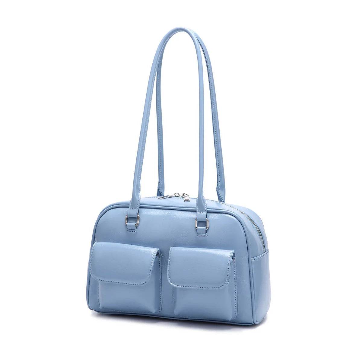 JIAERDI Retro White Bowling Bag Purse Women Hot Girls Leather Pocket Chic Casual Handbag Female Vintage Shoulder Bags Aesthetic Jewelrieshub Pendan tribbon Pendan tribbon 1 brown Pendan tribbon-Pendan tribbon 1-brown-Pendan tribbon 2-coffee-Pendan tribbon 3-black-beige-blue-Pendan tribbon 4-