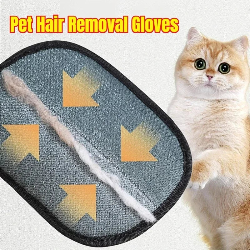Soft Grooming Gloves Pet Hair Depilation Brushing Tools for Dog Cat Cleaning Efficient Brush Remover From Clothes Carpet - Qoraheyhub