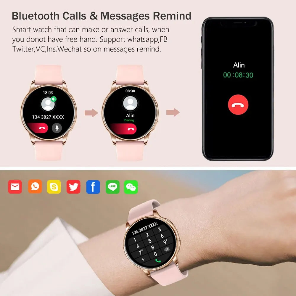 MEVADEN Bluetooth Call Smart Watch Women Custom Dial Watches Men Sport Fitness Tracker Heart Rate Smartwatch For Android IOS Y22 - Qoraheyhub