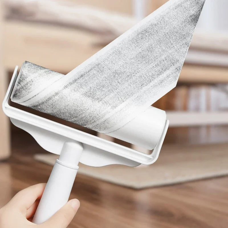 Long Handle Lint Roller Brush Pet Hair Remover Roller Retractable Dust Hair Roller Stick Tearable Clothes Bed Hair Removal Brush - Qoraheyhub