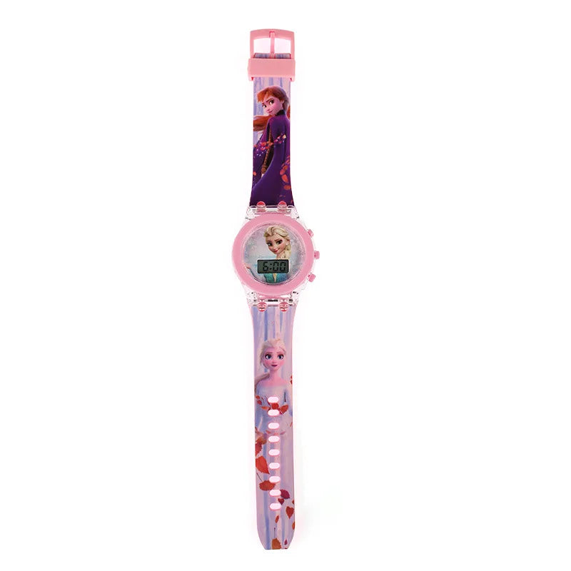 Flash Light Spiderman Kids Watches For Boys Cartoon shark Mickey Children Watch Girls Student Digital Clock Gifts Toy - Qoraheyhub