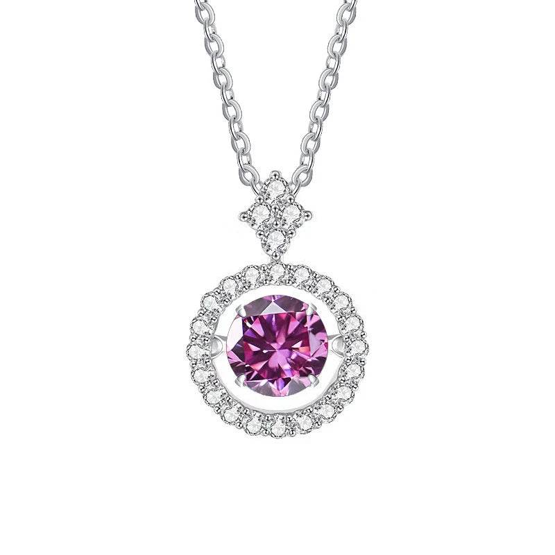 BIJOX STORY 1 CT Moissanite Pendant For Women Simulated Diamond Necklace S925 Sterling Silver Jewelry Girl Valentine's Day Gift - Jewelrieshub - - jewelrieshub.com - Jewelrieshub -