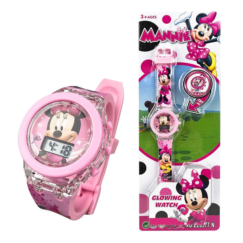Flash Light Spiderman Kids Watches For Boys Cartoon shark Mickey Children Watch Girls Student Digital Clock Gifts Toy - Qoraheyhub