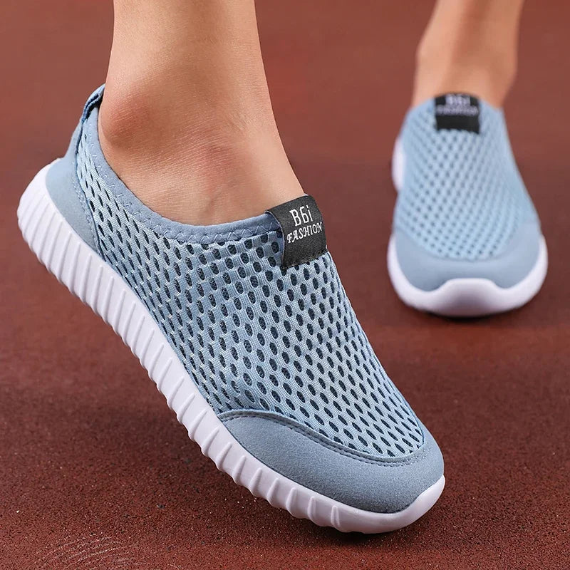 Summer Women's Sneakers Breathable Mesh Men Casual Shoes Fashion Minimalist Design Lightweight Comfortable Outdoor Walking Shoes