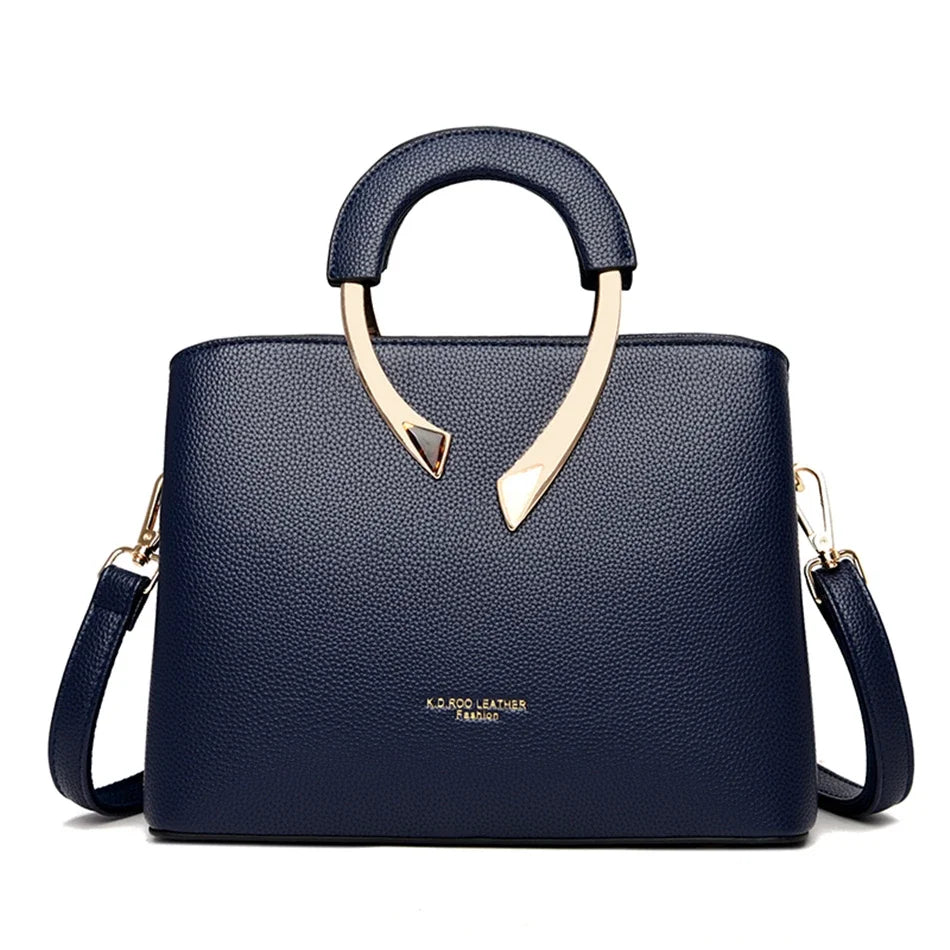 GENUINE VANDERWAH High Quality Pu Leather Casual Tote Luxury Handbags Women Bags Designer Shoulder Crossbody Bags for Women 2025