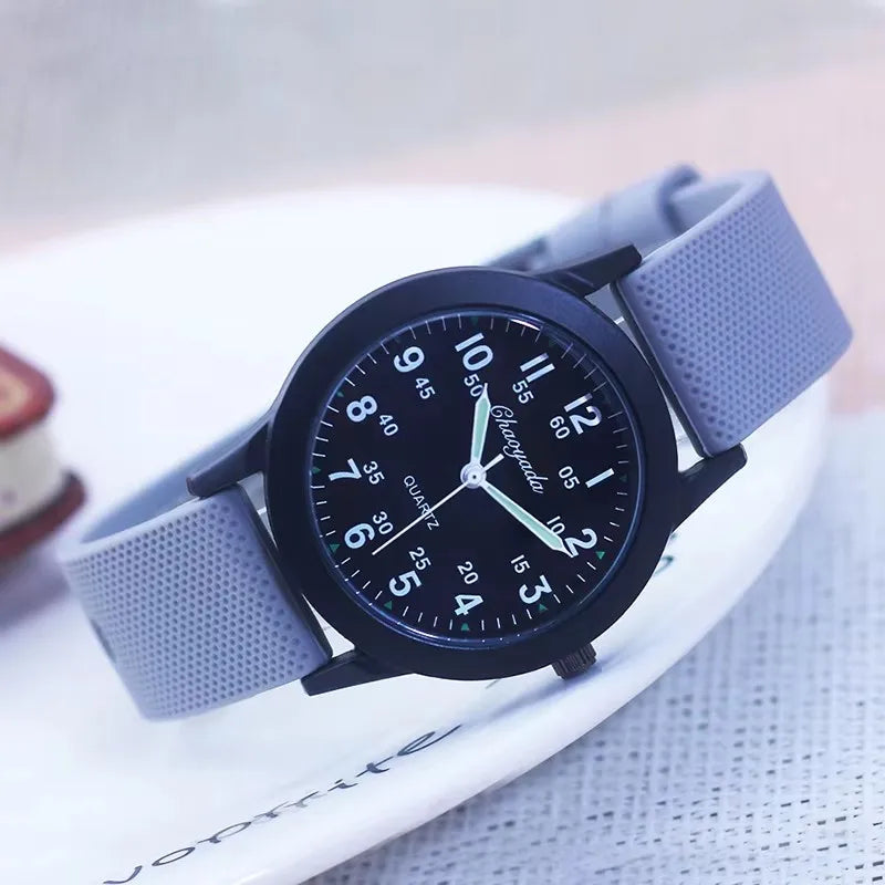Children Boys Girls 60 Minute Scale Quartz Wristwatches Junior High And Elementary School Students Exam Watches Silicone Strap - Qoraheyhub