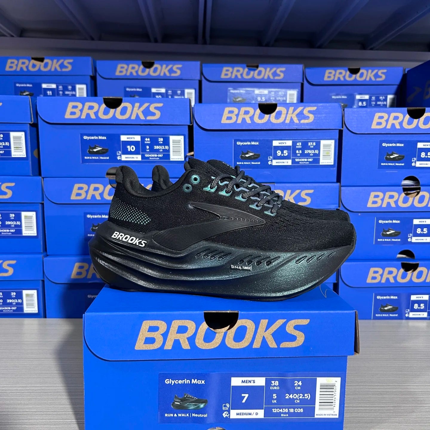 Original Brooks Men's Running Shoes Glycerin Max Anti-slip Wear-resistant and Shock-absorbing Casual Sneakers Women’s1104471D026