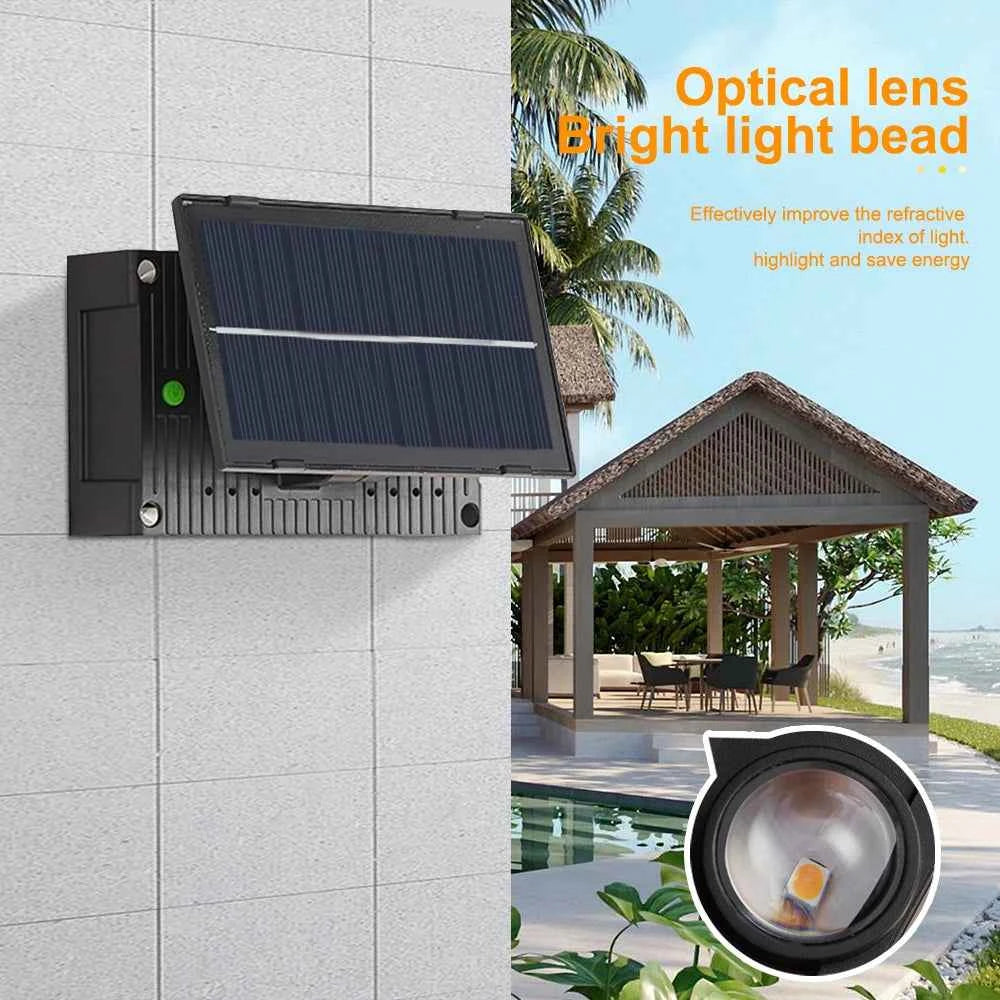 Outdoor Solar Wall Light 4/6LED IP65 Waterproof Fench Lamp Deck Decorative Spotlight Warm Light for Backyard Yard Garage Garden