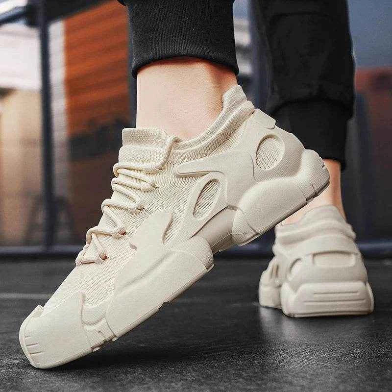 Hot Sale Men's Mesh Casual Sneakers New Mens Sports Shoes for Men Lace-up Vulcanized Shoe Male Outdoor All-match Breathable Shoe