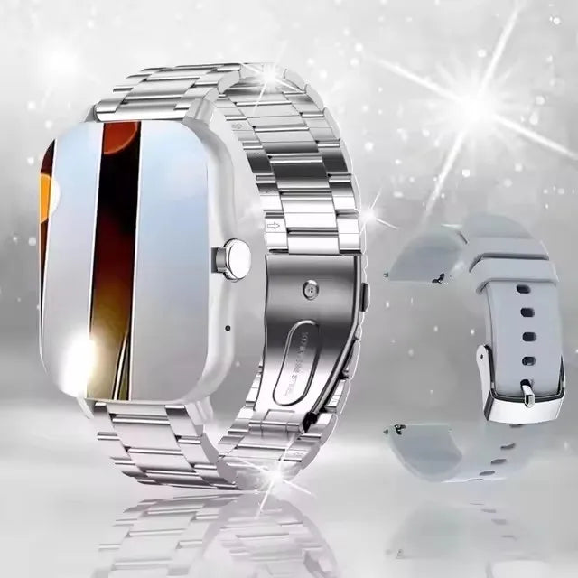 2025 Smart Watch 2.01‘’ Full Touch Amoled BT Call Sport Waterproof Watches Heart Rate Blood Pressure SmartWatch for Men Women - Qoraheyhub