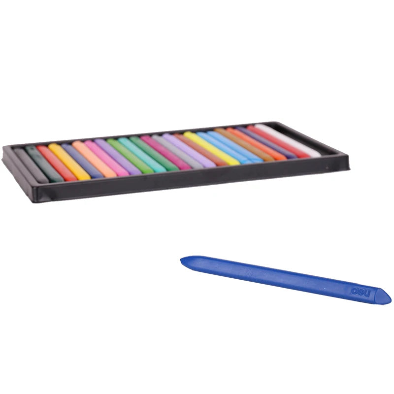 Deli 72061/72062 Plastic Crayon Wax Crayon Color Painting Sticks Color Crayon Color Pencil 12-18 Colors Children Student Caryon - Qoraheyhub