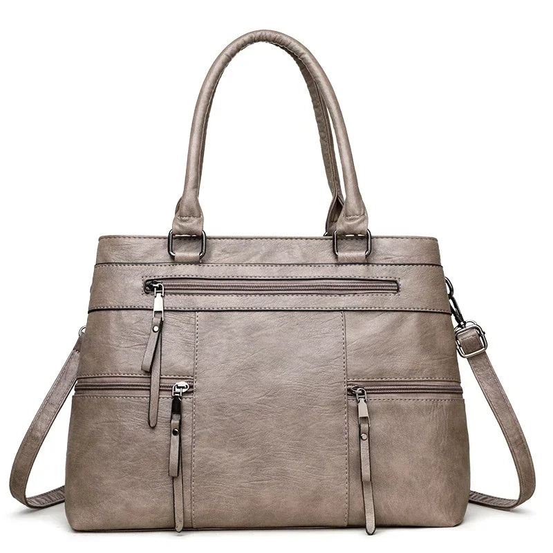 Elegant Handbag for Women High Quality Leather Top-Handle Bags Purse Ladies Shoulder Crossbody Bag Large Casual Tote 2025 Hot