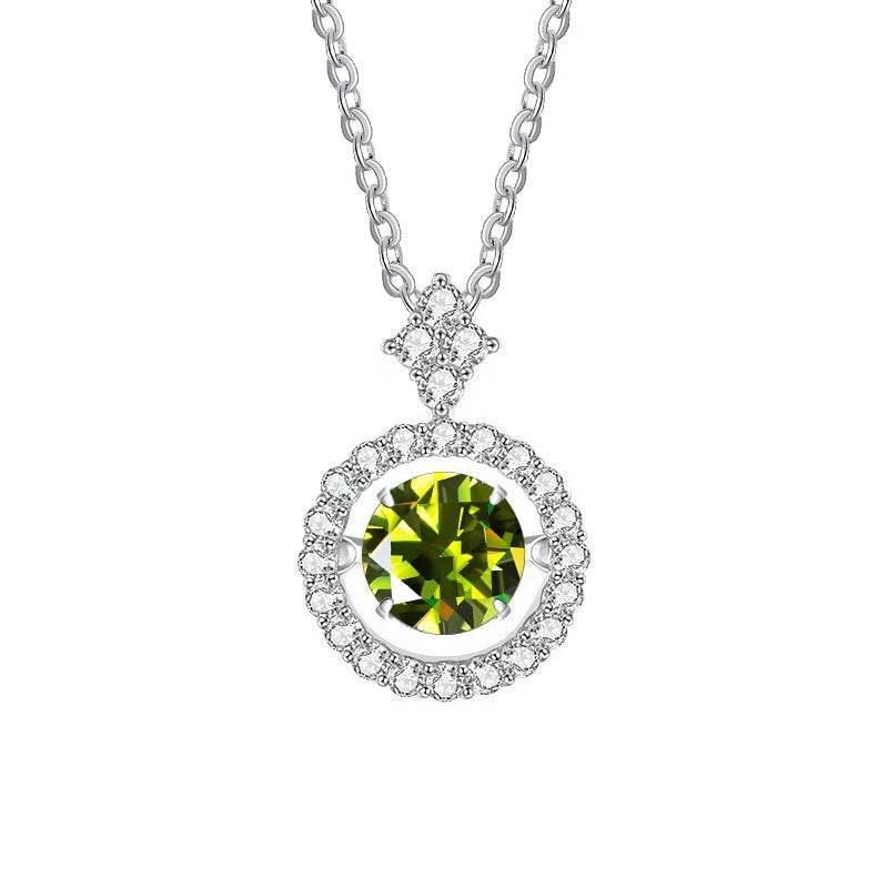 BIJOX STORY 1 CT Moissanite Pendant For Women Simulated Diamond Necklace S925 Sterling Silver Jewelry Girl Valentine's Day Gift - Jewelrieshub - - jewelrieshub.com - Jewelrieshub -